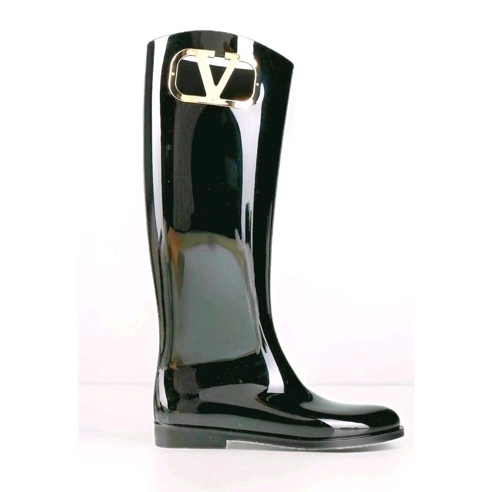 RRP $850 VALENTINO GARAVANI Wellington Boots US6 UK3 EU36 Logo Made in Italy